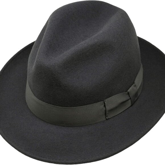 Other - Lightweight Fedora - 100% Wool Felt - Crushable for Travel - Water Resistant - S